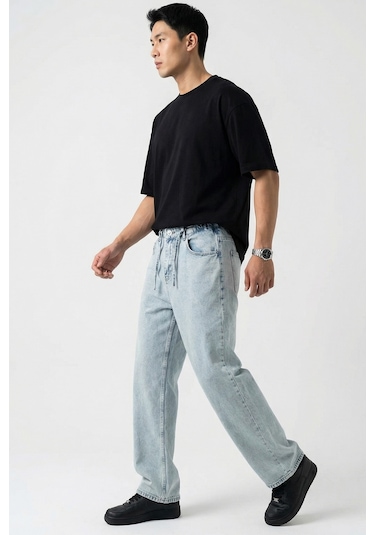 Bigdart Erkek Rahat Kesim Baggy Jean Pantolon 30075 - Mavi