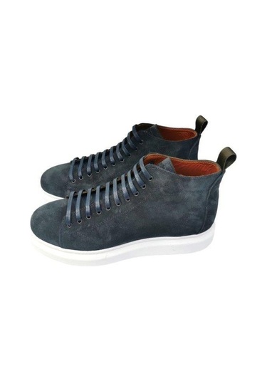 Büyük Numara Süet Erkek Bot Lacivert Siyah