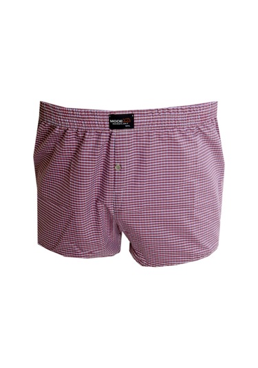 Mode Xl Büyük Beden Erkek Boxer Desenli Poplin 6348 Vişne 001