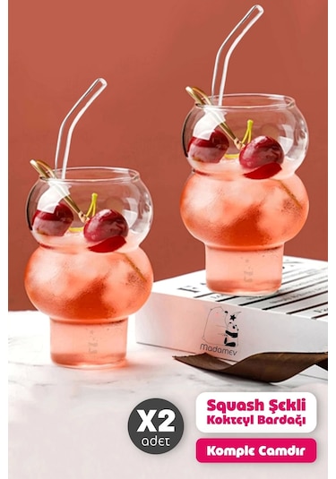 Mis Kitchen Külah Dalgalı Kokteyl - Kahve Bardağı - 2 Adet 520 Ml