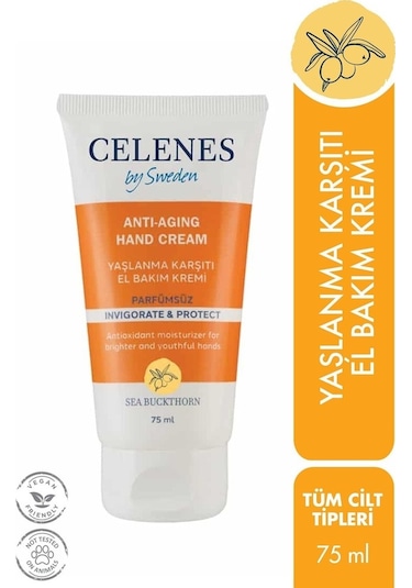 Celenes Sea Buckthorn Yaşlanma Karşıtı El Bakım Kremi 75 ML