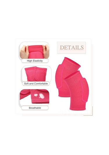 Aubyhe Gençler İçin Spor Knee Pad 4 Adet - Dans, Voleybol, Bisiklet İçin Kaymaz, Yumuşak, Nefes Alıcı - S Beden Siyah Ve Pembe 2 Çift Çok Renkli