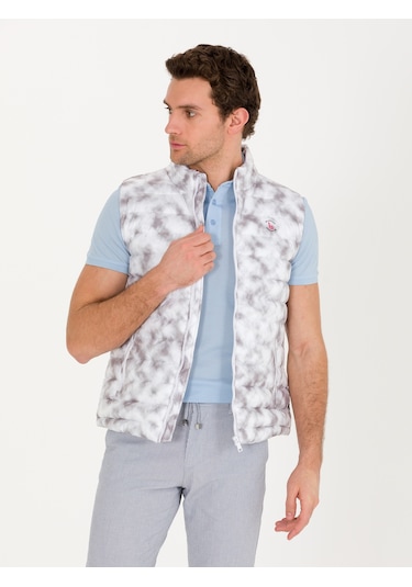 Cacharel Beyaz Slim Fit Mont Yelek