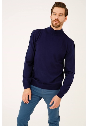 İgs Erkek Lacivert Standart Yarım Balıkçı Triko Lacivert