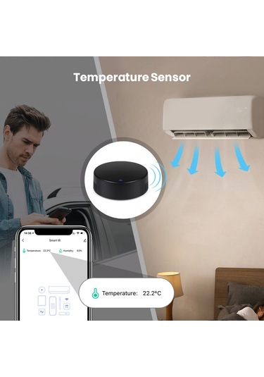Reedark Akıllı Wifi Ir Uzaktan Kumanda - Tv Ve Klima Kontrolü, Nem/sıcaklık Sensörlü, Google Home Uyumlu