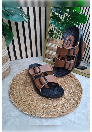 Günlük Erkek Terlik Çift Ayarlanabilir Tokalı 066 001