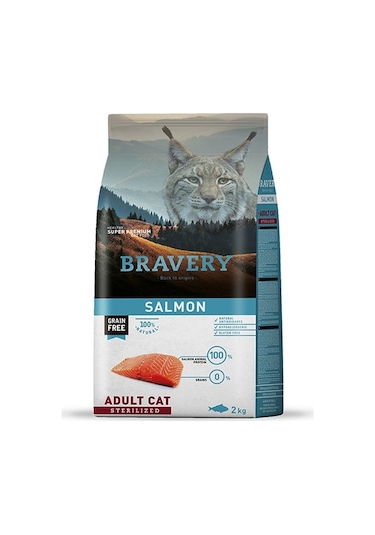Bravery Somonlu Kısırlaştırılmış Yetişkin Kedi Maması 2 KG