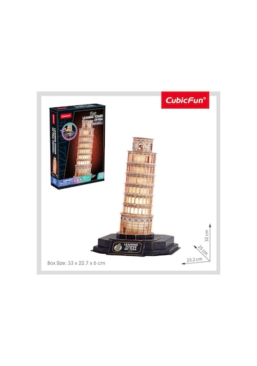 Pisa Kulesi 3d Puzzle Led Işıklı L535h