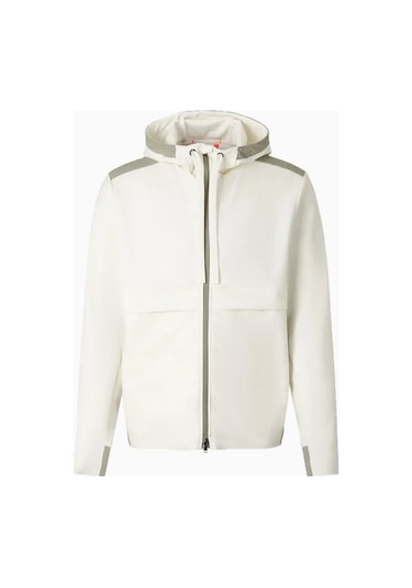 Bogner Ernesto Modern Athleisure Stil Hoodie Erkek Ceket Krem
