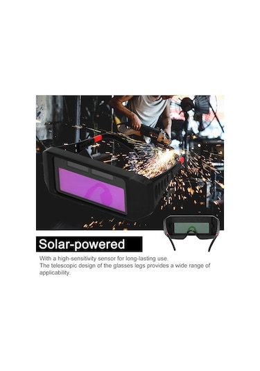 Trendooze Otomatik Karartmalı Güneş Enerjili Kaynak Gözlüğü - Otomatik Kıvılcım Ve Duman Koruma