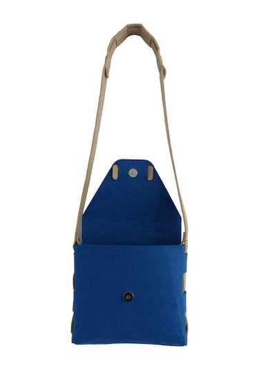 Kız Çocuk Omuz Çantası Keçe Sağlıklı Dikişsiz Etkinlik Günlük Çanta Mavi-kahve Mavi