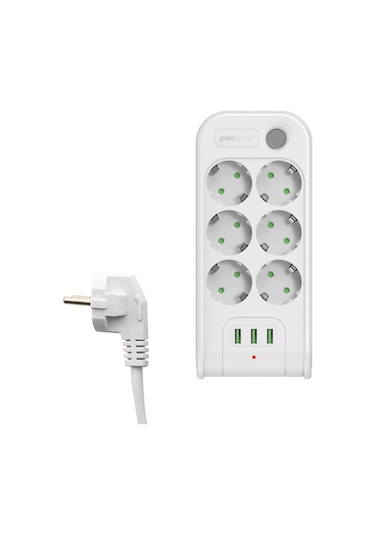 Polosmart MP18 Termal Akım Korumalı 6'lı Uzatma Kablosu 2 M