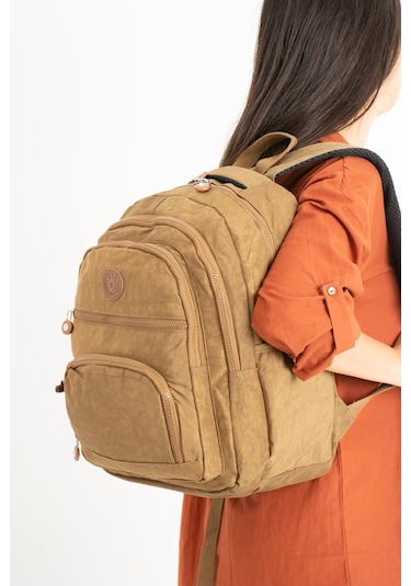 Ultra Hafif Orta Boy Sırt Çantası Unisex Taba Model: 571-3c - Taba