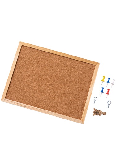 Suntek Mantar Bülten Tahtası Mutfak Tack Panosu Ofis Ve Okul 30x40cm Krem