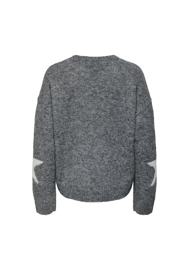 Only Onlazu Ls Star O-neck Knt Gri