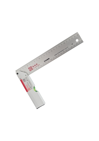 Fixonic B.h.d Bhd00195 250mm/25cm Alüminyum L Marangoz Gönye/su Terazili
