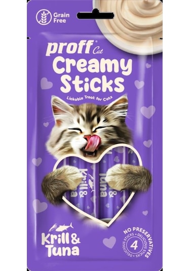 Proff Creamy Ton Balıklı ve Karidesli Kedi Ödülü 4'lü
