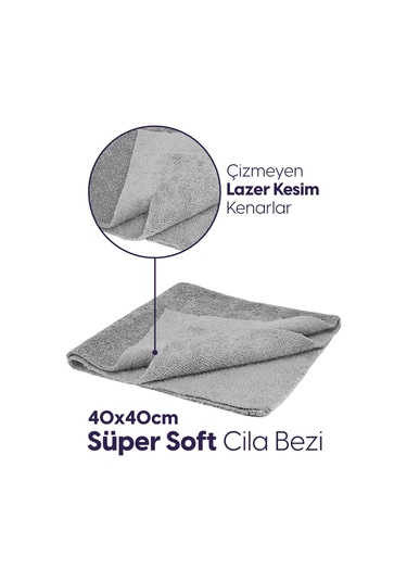Seramik Katkılı Hızlı Cila Ve Gri Mikrofiber Cila Bezi