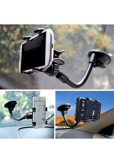 Buffer Akrobat Cama Sabitlenen Güçlü Vakumlu 360 Derece Dönen Tüm Modellere Uyan Oto Telefon Tutucu -m11