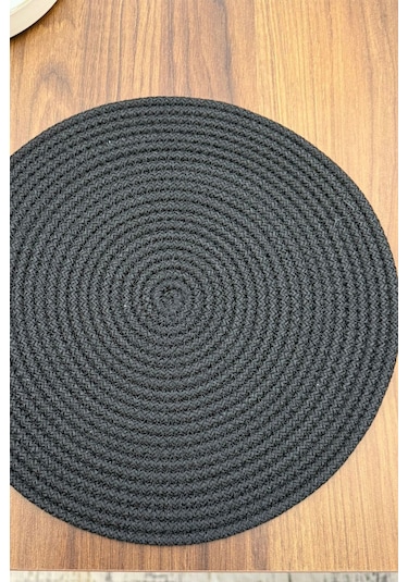 6 Adet Jüt Supla / Amerikan Servis Lux Sunum Tabak Altlığı Antrasit