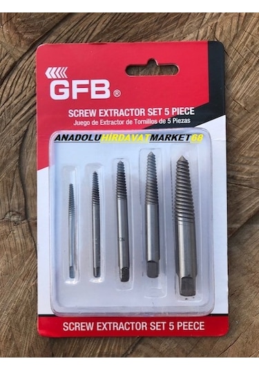 Gfb 5 Parça Çelik Ters Kılavuz Seti Pafta Klavuz Takımı