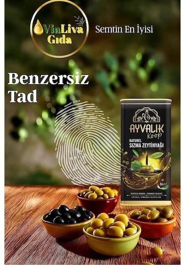 Ayvalık Koop Ayvalık Soğuk Sıkım Natürel Sızma Zeytinyağı 5 L