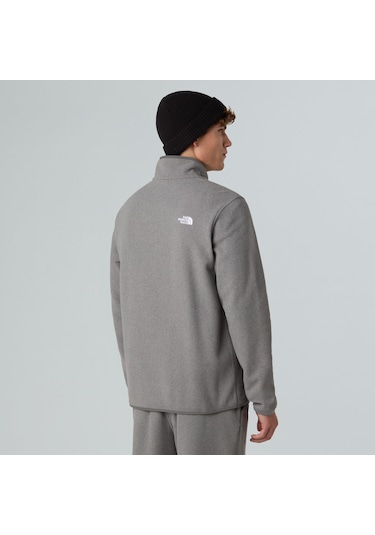 The North Face M Glacier Fleece 1/4 Zip Jacket Erkek Polar-30531 Gri