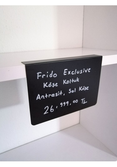 10 Adet Pvc Karatahta Siyah Etiket 14x10 Cm Yapışkanlı İsimlik