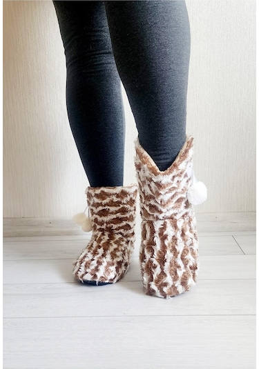 Kadın Kışlık Panduf Kahve Kahverengi