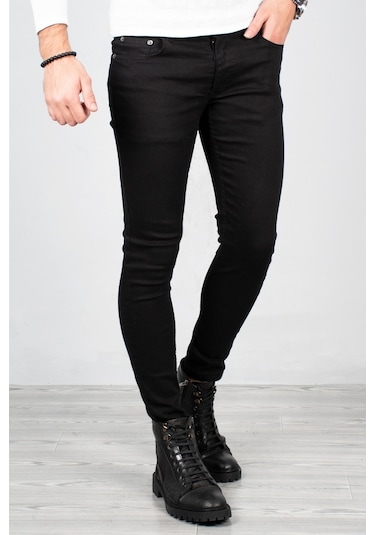 Deepsea Siyah Skinny Kesim Erkek Kot Pantolon 2004157 Siyah