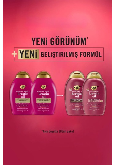 OGX Keratin Oil Kırılma Karşıtı Şampuan 385 ML + Saç Kremi 385 ML