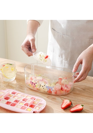 Jian Fan Tek Tıkla Buzızgara Kalıbıev Buzdolabıdepama Buzuz Kutusu-sarıı Sarı