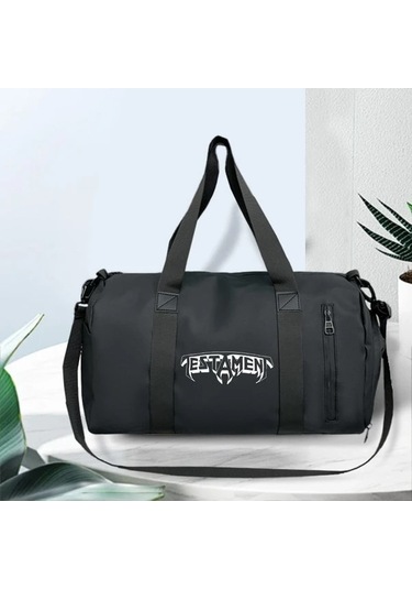 Sandwich Motion003 Spor Çantası - 1 Adet Büyük Kapasiteli Katlanır Fitness Çantası Siyah Siyah