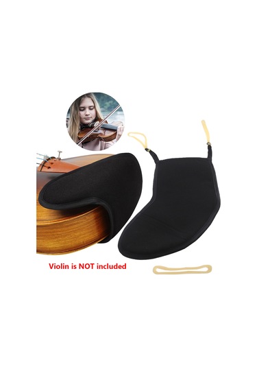 Ruicoo Keman Çene Yastığı, Yumuşak Pamuklu Sprey Kapaklı, 3/4-4/4 Kemanlar İçin, Siyah Renk, Oynama Konforu Sağlar