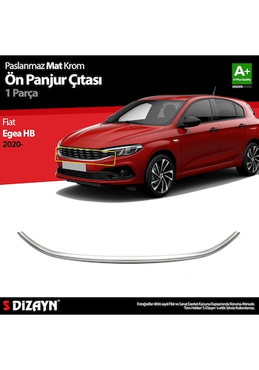 S-dizayn Fiat Egea Hb Krom Ön Panjur Çıtası 2020 Üzeri Mat Krom