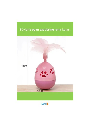 Tüylü Pati Desenli Eğlenceli Hacı Yatmaz Oyuncak 15 Cm