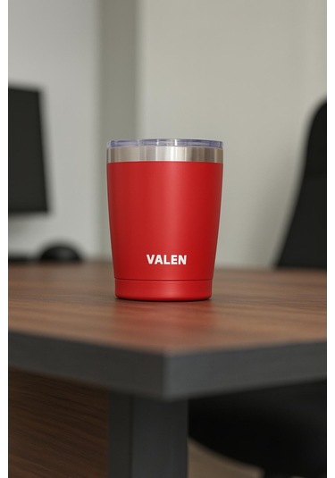 Çift Duvarlı Vakumlu Kahve Bardağı 340ml / Kırmızı