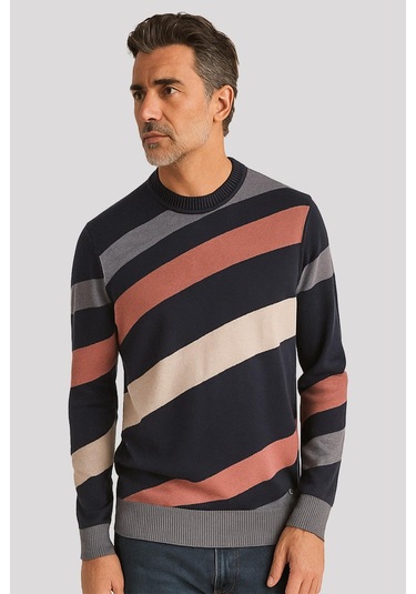 Erkek Bisiklet Yaka Triko Lacivert 3759 Lacivert