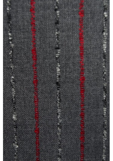 Kalın Çizgi Çift Düğme 6 Drop Slim Erkek Takım Elbise