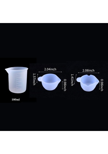Neevoyu 39 Parça Epoksi Reçine Takımı - Silikon Ölçü Kasereler, Karıştırma Çubukları, Damlacık Ve Parmak Kılıfları İle Ev Ve El İşleri İçin Pratik Set Beyaz