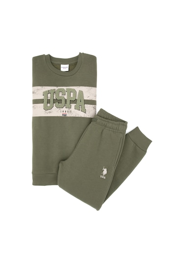 U.s. Polo Assn. Erkek Çocuk Haki Pijama Takım 50318683-vr027 Haki