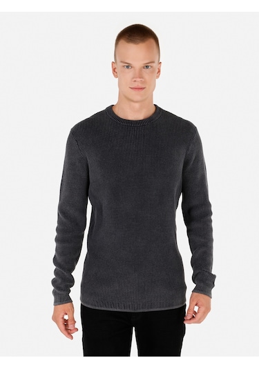 Colins Antrasit Erkek Kazak Antrasit