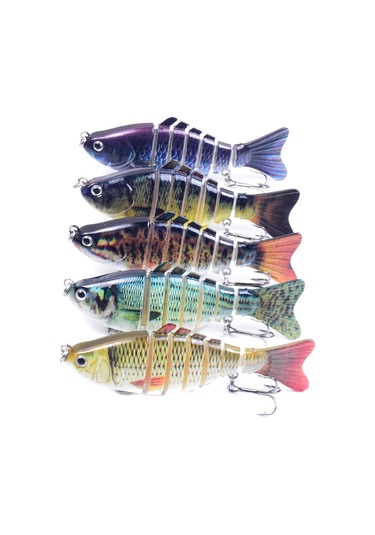 Reedark 3d Gözlü 7 Parçalı Bionic Yapay Yem - 10cm Dalışlı Vıb Crankbait 0.53oz