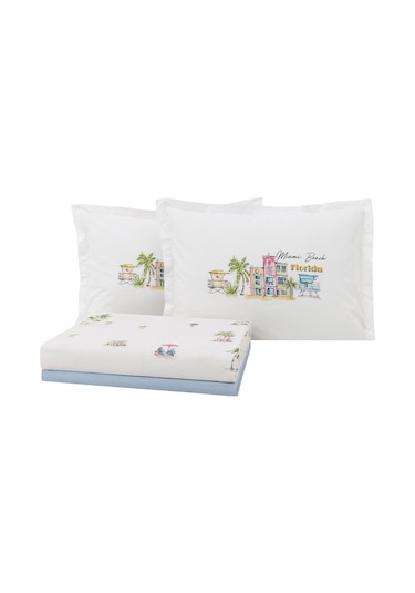 Yataş Aria Çift Kişilik Pike Takımı - Mavi