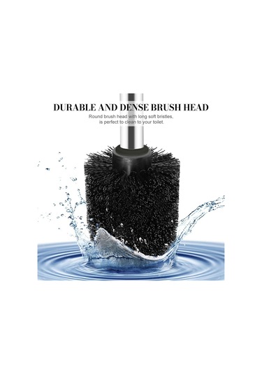 Tuvalet Fırçası Ve Tutucu, 2'li Uzun Saplı Tuvalet Fırçası, Siyah Siyah