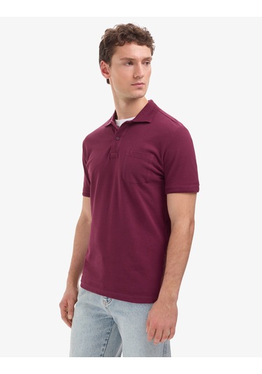 Pierre Cardin Erkek Bordo Tişört Basic 50321144-vr014