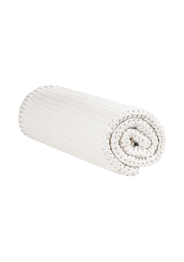 Mare %100 Pamuklu Bej Waffle Pike Çift Kişilik 230x245 Bej