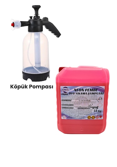 Pembe Köpük 5 Kg Ve Köpük Atan Pompa 2 Lt, Araç Köpükleme Seti - Oto Yıkama Süngeri