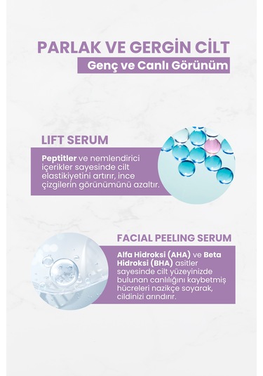 Soi Cosmetics Parlak Ve Gergin Cilt Seti - Lift Serum & Facial Peeling