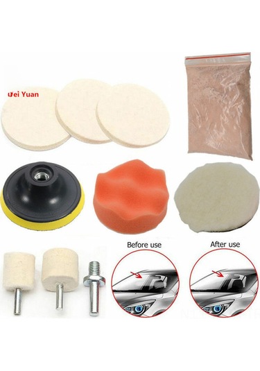 Neevoyu Araç Camı Çizik Tamiri Ve Parlatma Seti 8 Parça - Nötr Toprak Parlatma Tozu Ve Temizleme Araçları İçeren Profesyonel Kit